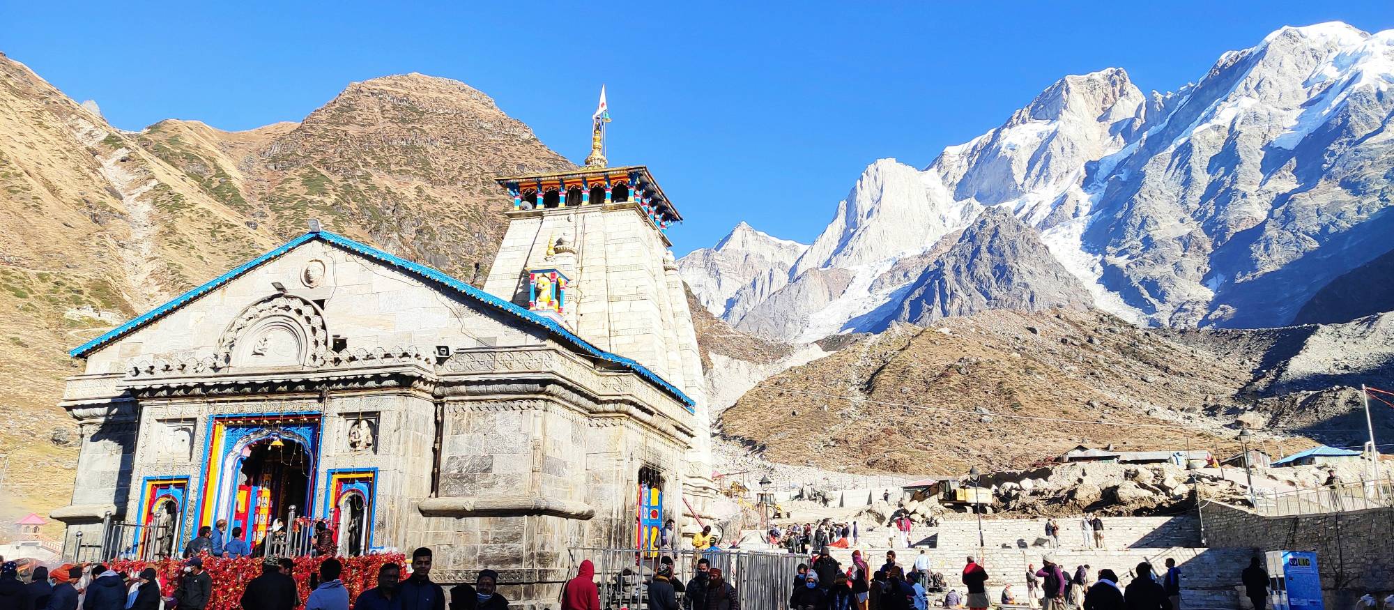 Kedarnath temple in the Himalayas - Chardham Yatra